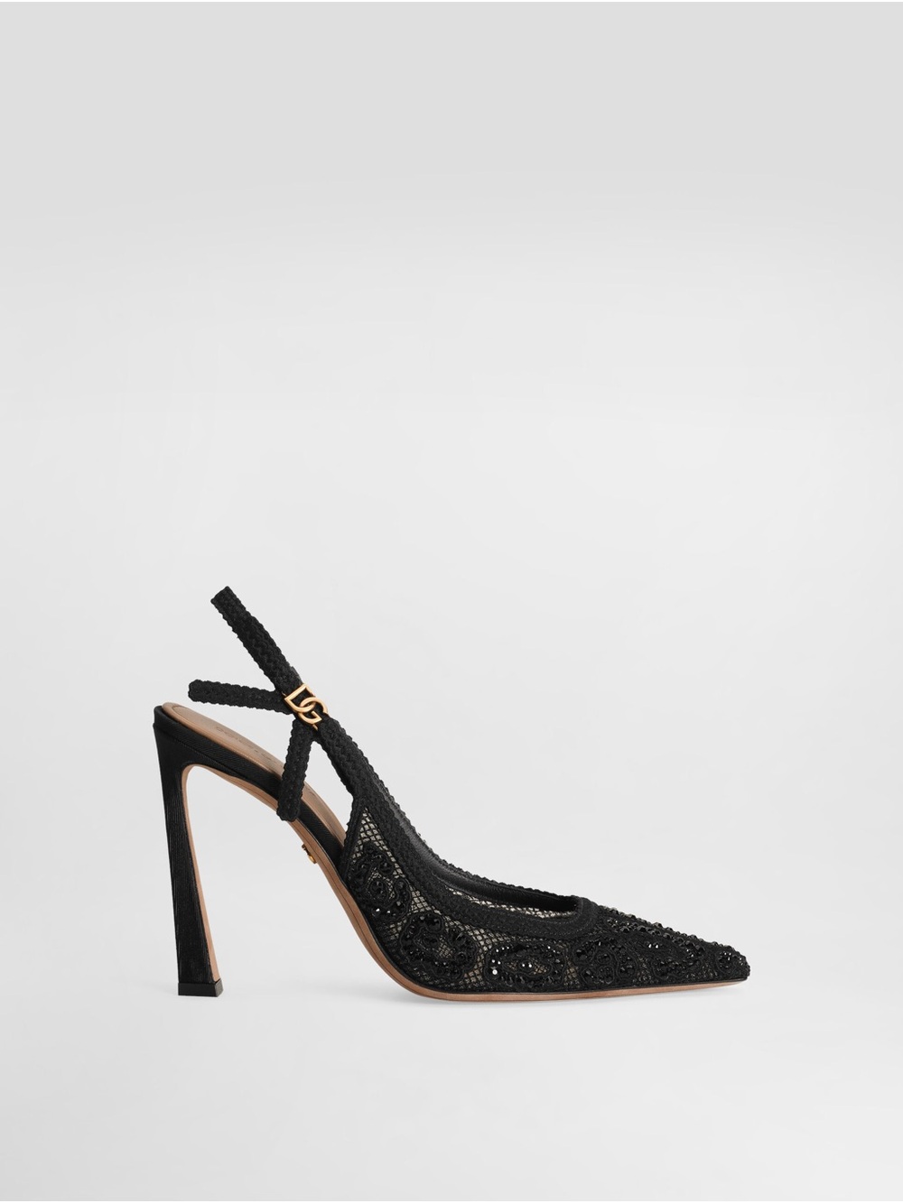 Dolce & Gabbana Leopard-design lace slingbacks with rhinestones - Picture 2 of 3